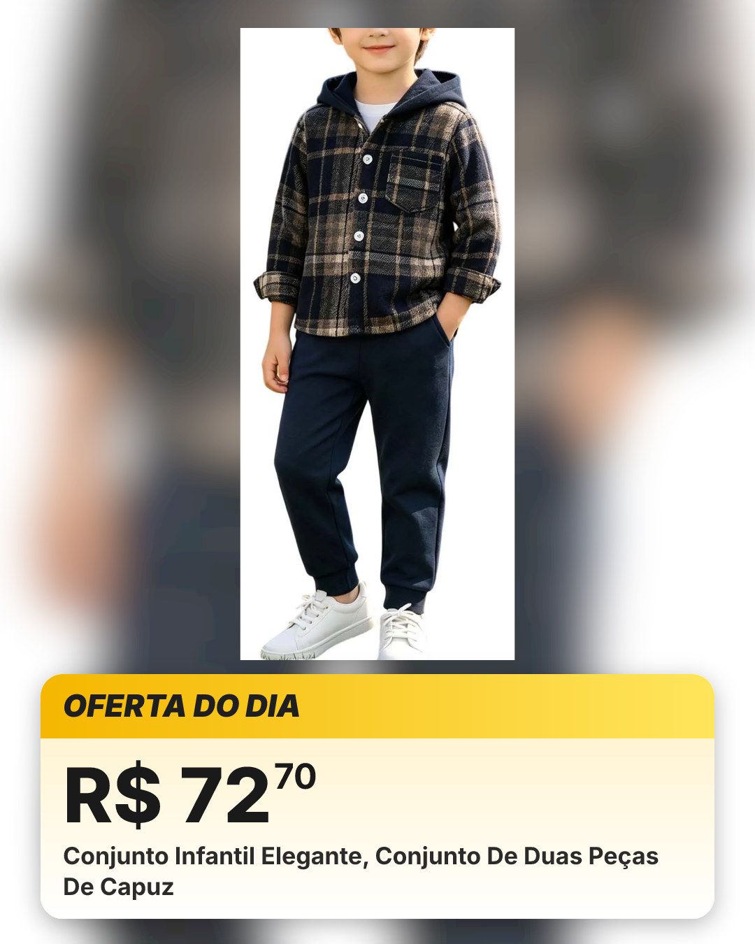 Conjunto Infantil Elegante, Conjunto De Duas Peças De Capuz