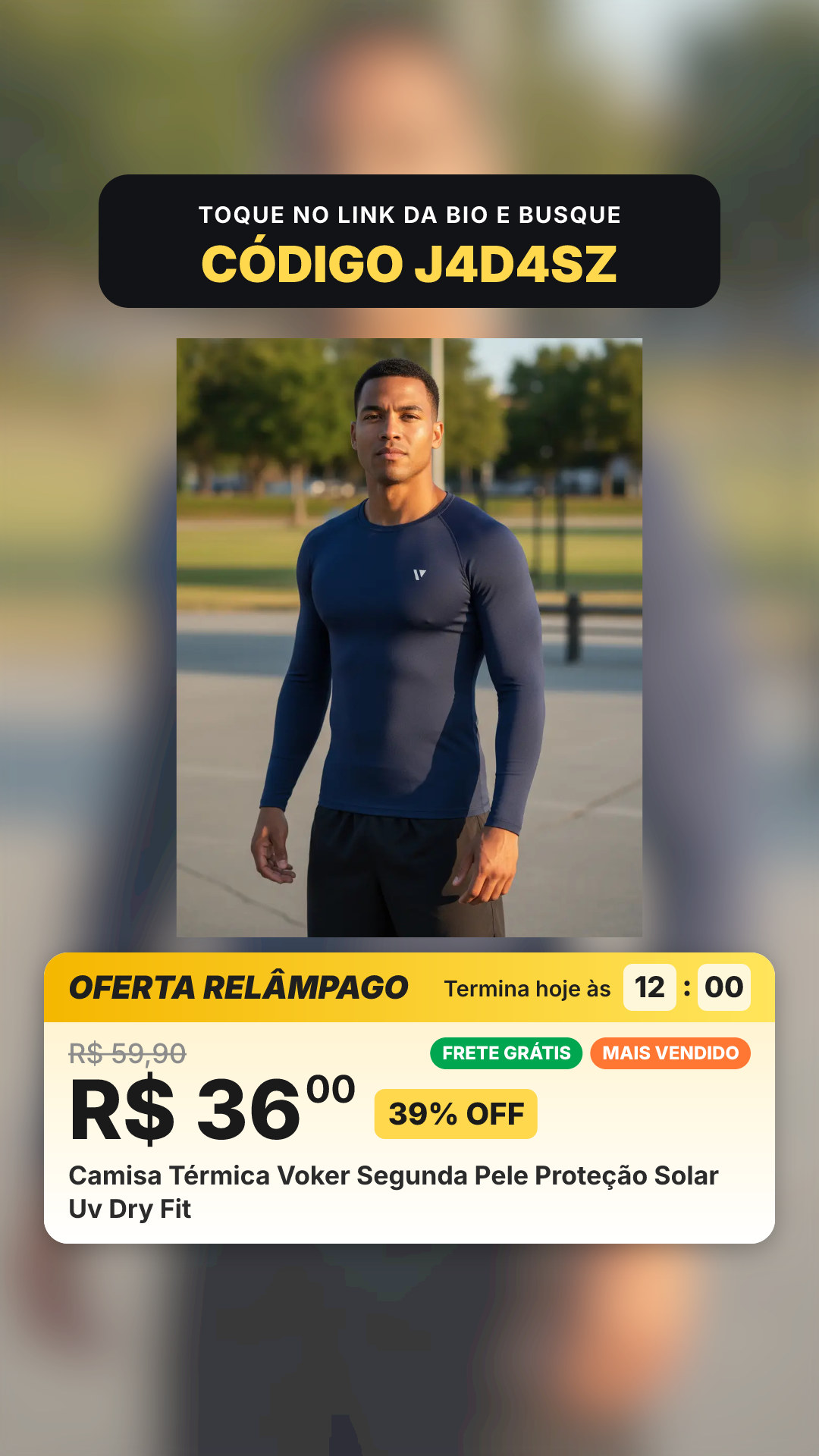 Camisa Térmica Voker Segunda Pele Proteção Solar Uv Dry Fit