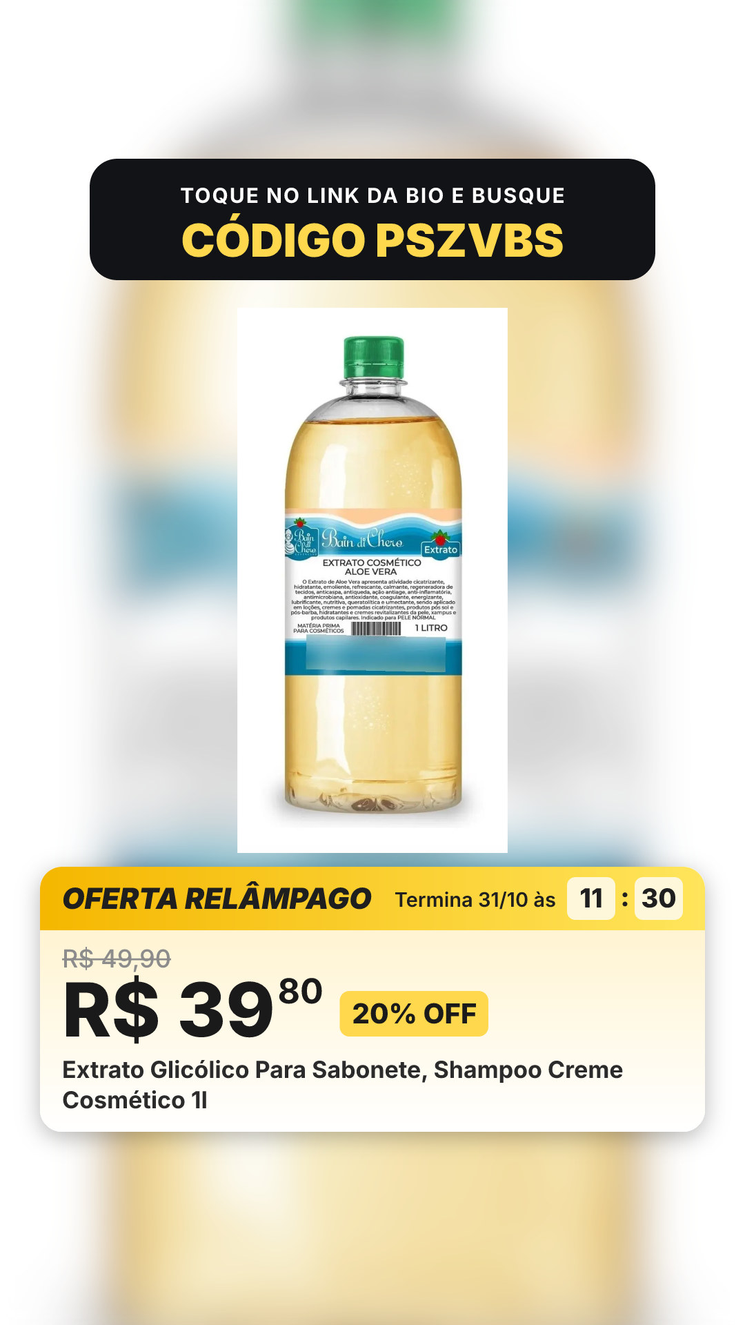 Extrato Glicólico Para Sabonete, Shampoo Creme Cosmético 1l