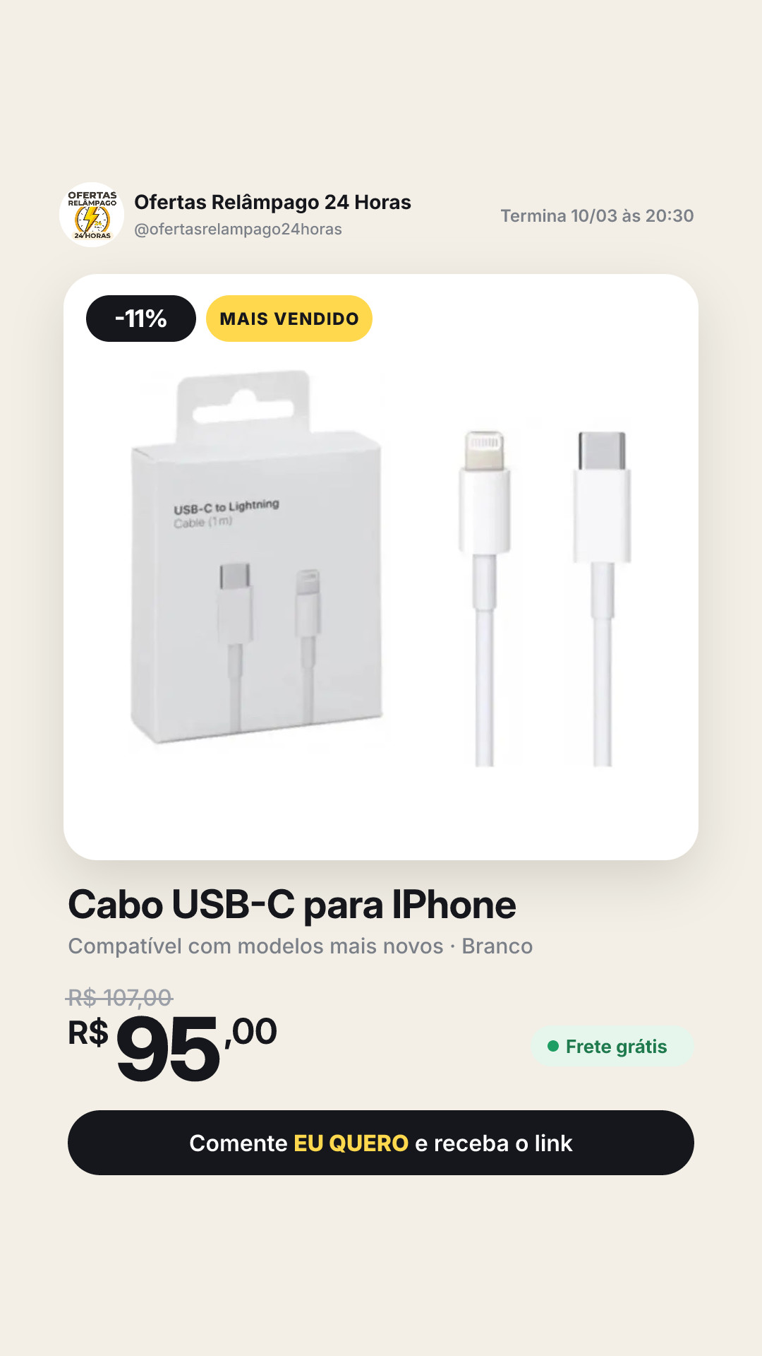 Cabo Original Apple Usb-c Para iPhone 11 12 13 14 Pro…